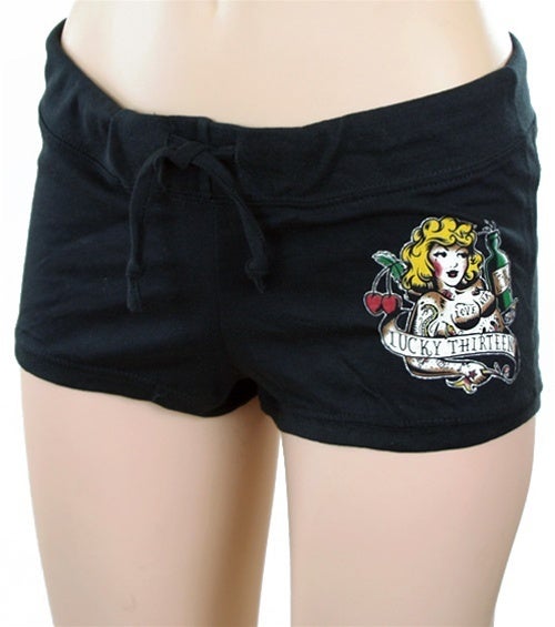 Image of Lucky 13 Tattoo Love Yoga Shorts