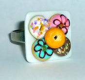 Image of Dollies Donut Square Plate Ring