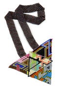 Image of Hand-Beaded Pyramid Neckpiece UN23