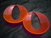 Image of Not 4 The Faint Hearted Earrings Fluro Pink
