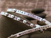 Image of "It will be Alright" (Bumpy Road) Sterling cuff bracelet 