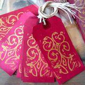Image of Gilded Scroll Tags