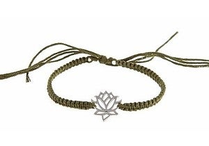 Image of Silver Lotus Link Friendship Bracelet