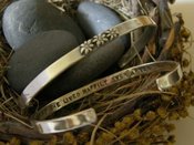 Image of "And She Lived Happily Ever After" sterling cuff bracelet
