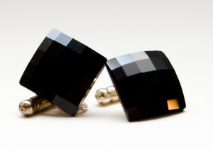 Image of Sterling Silver and Swarovski Crystal Cufflinks 