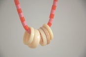Image of necklace with vintage plastic rings No.7