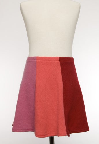 Image of Girls Cashmere Skirt - Pink/Red/Coral