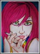 Image of Smoking girl