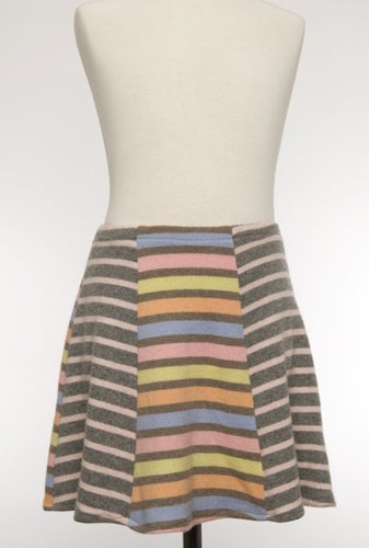 Image of Girls Cashmere Skirt - Striped 