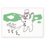 Image of SNOWMAN - CHRISTMAS CARD
