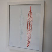 Image of leaves (red and blue) limited edition print 100