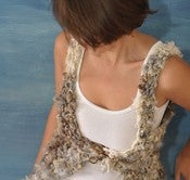 Image of naturale handspun vest.