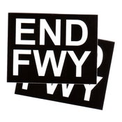Image of END FWY - 2 Black & White Vinyl Stickers