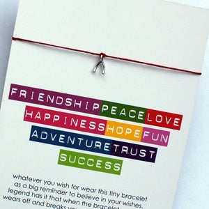 Image of Tiny Wishbone Wish Bracelet