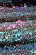 Image of  Black Magic Woven Shawl with Handspun Art yarn- Textile Couture, FiberArt to Wear