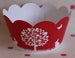 Image of Cupcake Wrappers - Red Bunny