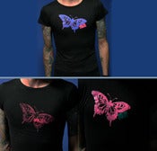 Image of Butterfly/ Black Girly Tee