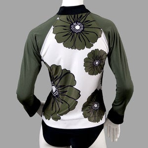 Image of Olive & Black Flower Power Rashie