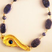 Image of EYE OF HORUS LAPIS LAZULI STONE BRACELET