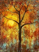 Image of Red Birds in a Tree 8X10 Signed Print