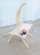 Image of AMAZONAS Kaya Natura baby hammock, wooden Hippo stand and Sunny blanket liner