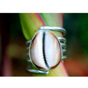 Image of Twining Cowrie Shell Ring