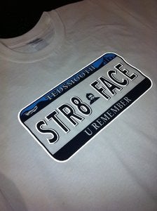 Image of Tedsmooth Str8 Face White Reflector Shirt