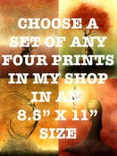 Image of Set Of Four 8.5" x 11" Prints