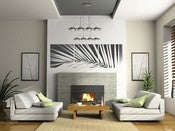 Image of Vinyl Wall Sticker Decal Art Three Square Panel 23inch x 23inch palm frond
