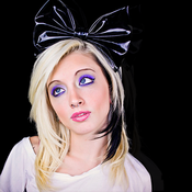 Medium Black PVC Hair Bow