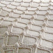 Image of Super Cozy Aran Lattice and Bobble Throw Blanket