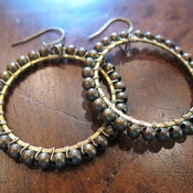 Image of Beaded Hoop Earring