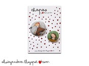 Image of pack chapas caperucita tejedora