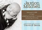 Image of Bluesy Stripes Birth Announcement