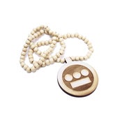 Image of HIEROMAN woodallion necklace