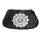 Image of Grey Leather Coin Purse by Mina + Oli