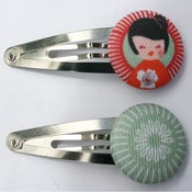 Image of hair clips (pair) - geisha girls