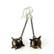 Image of Oxidized Short Mace Earrings