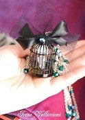 Image of Sautoir "Dans la cage" (version satin noir)