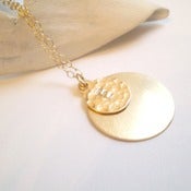Image of Personalized Initial Layered Circles Necklace