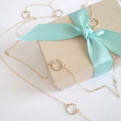 Image of Long Gold Filled Circles Necklace