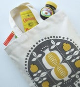 Image of pomegranate tree canvas tote bag