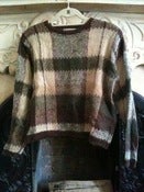 Image of Plaid Fuzzy Sweater