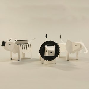 Image of Paper animals: LION ZEBRA ELEPHANT (Limited Edition)