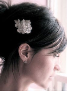 Image of Lacey and Posey - Vintage Alencon Lace Bridal Hair Pins
