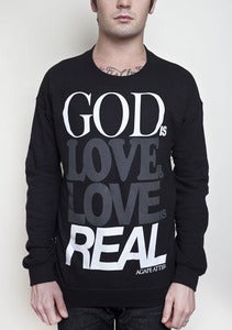 Image of "God Is Love" on Black Crew 
