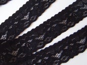 Image of Black elastic lace