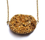 Image of 24K Gold Plated Chalcedony Pendant