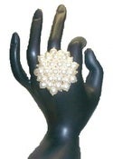 Image of Pearl Cluster Statement Ring *handmade*