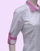 Image of White Sateen Stripe / Not-Just-Any-Pink - LIMITED EDITION - Sold Out